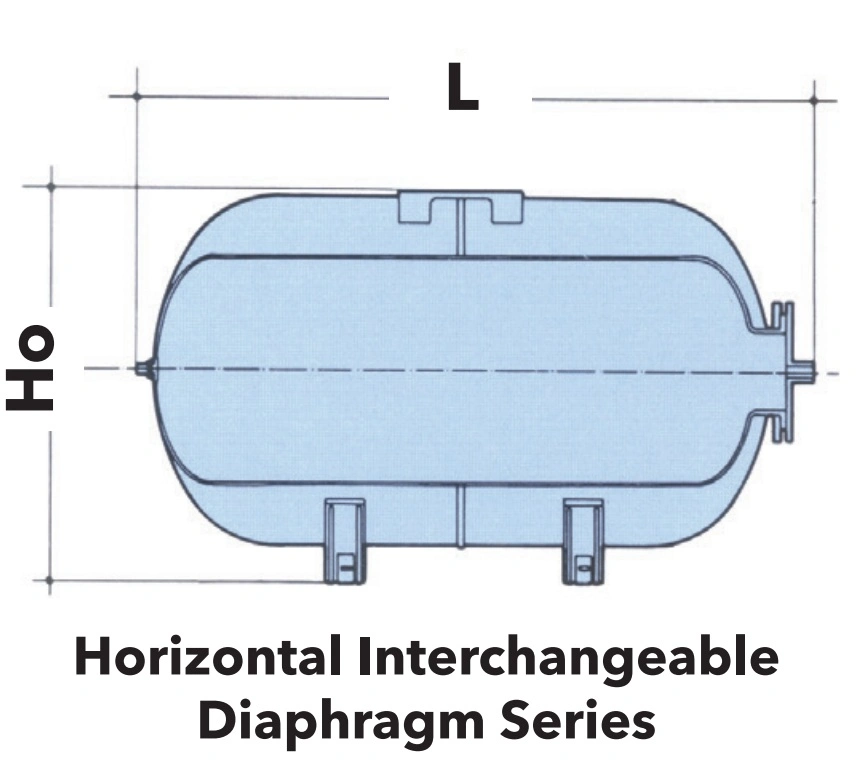 10 Bar Rated Dezhi Horizontal Expansion Tanks 24 Lh